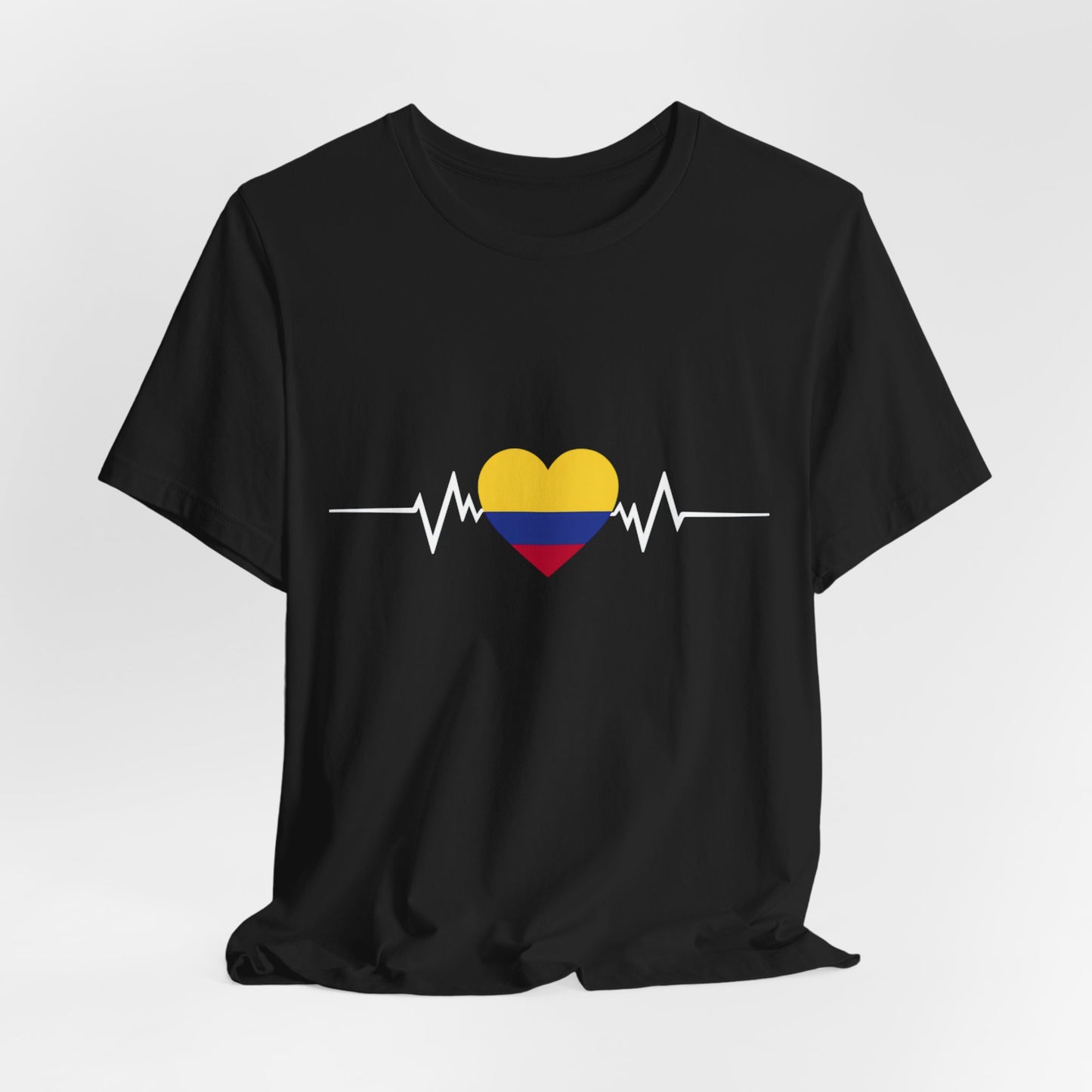 Colombian Heartbeat Tee - Unisex Jersey Short Sleeve T-Shirt, Casual Wear, Gift for Music Lovers, Heartbeat Design, Travel Apparel, [...]