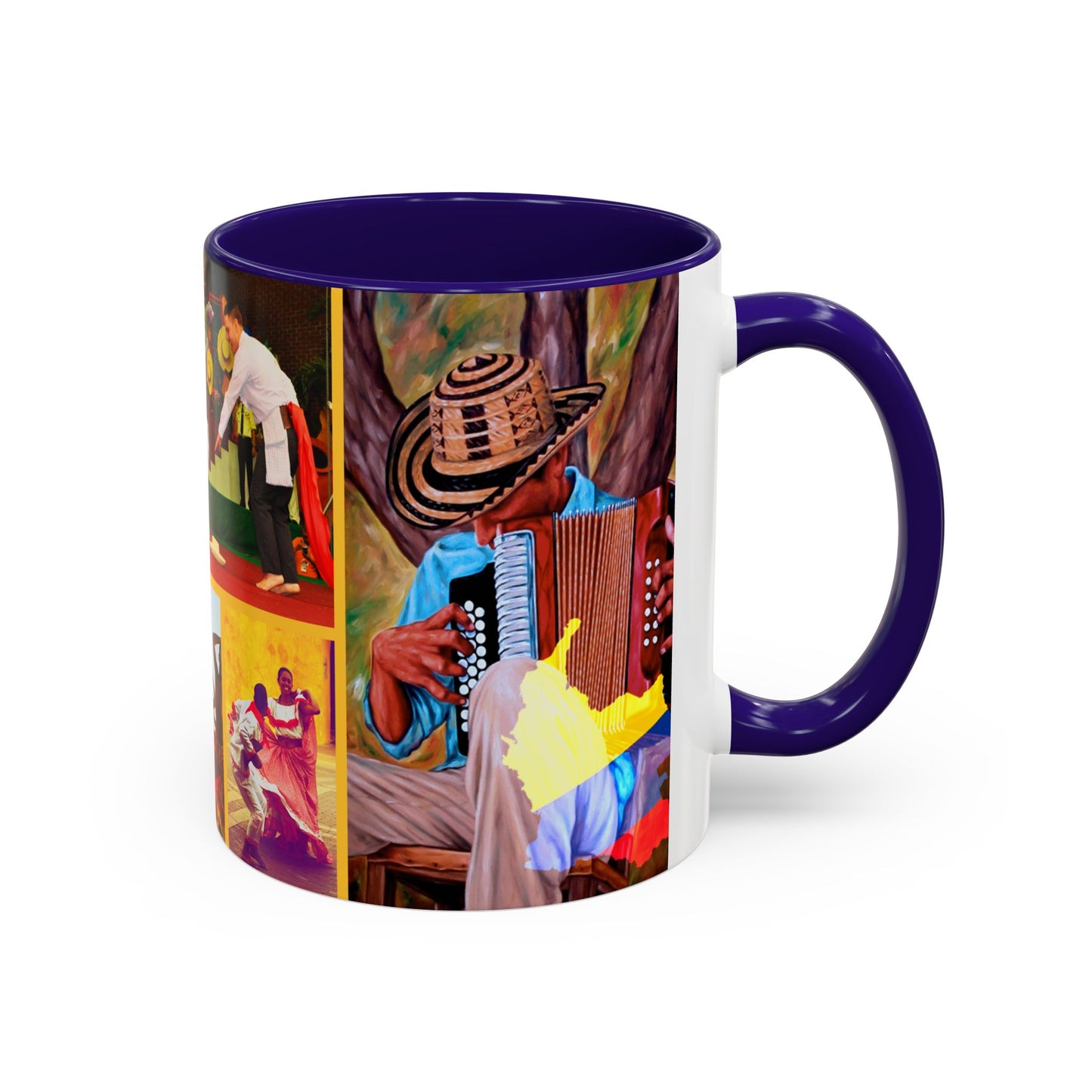 Colorful Colombian Art Mugs, Coffee Cup, Unique Gift, Vibrant Design, Home Decor, Cultural Celebrations