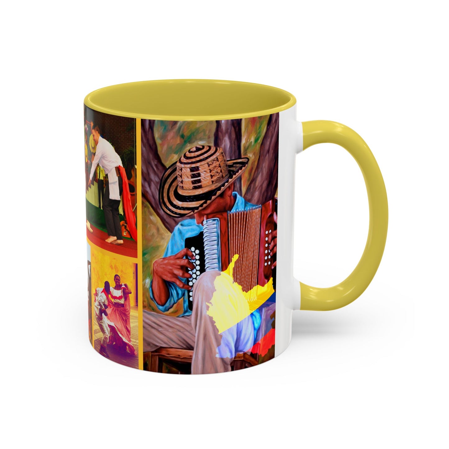 Colorful Colombian Art Mugs, Coffee Cup, Unique Gift, Vibrant Design, Home Decor, Cultural Celebrations