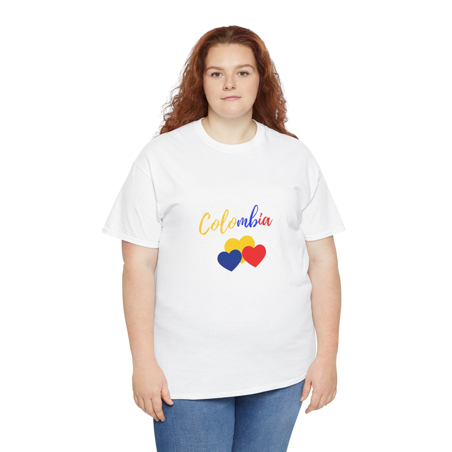 Colombia Love Heart Unisex Tee, Casual Tee, Travel Shirt, Gift for Colombians, Pride Apparel, Summer Fashion