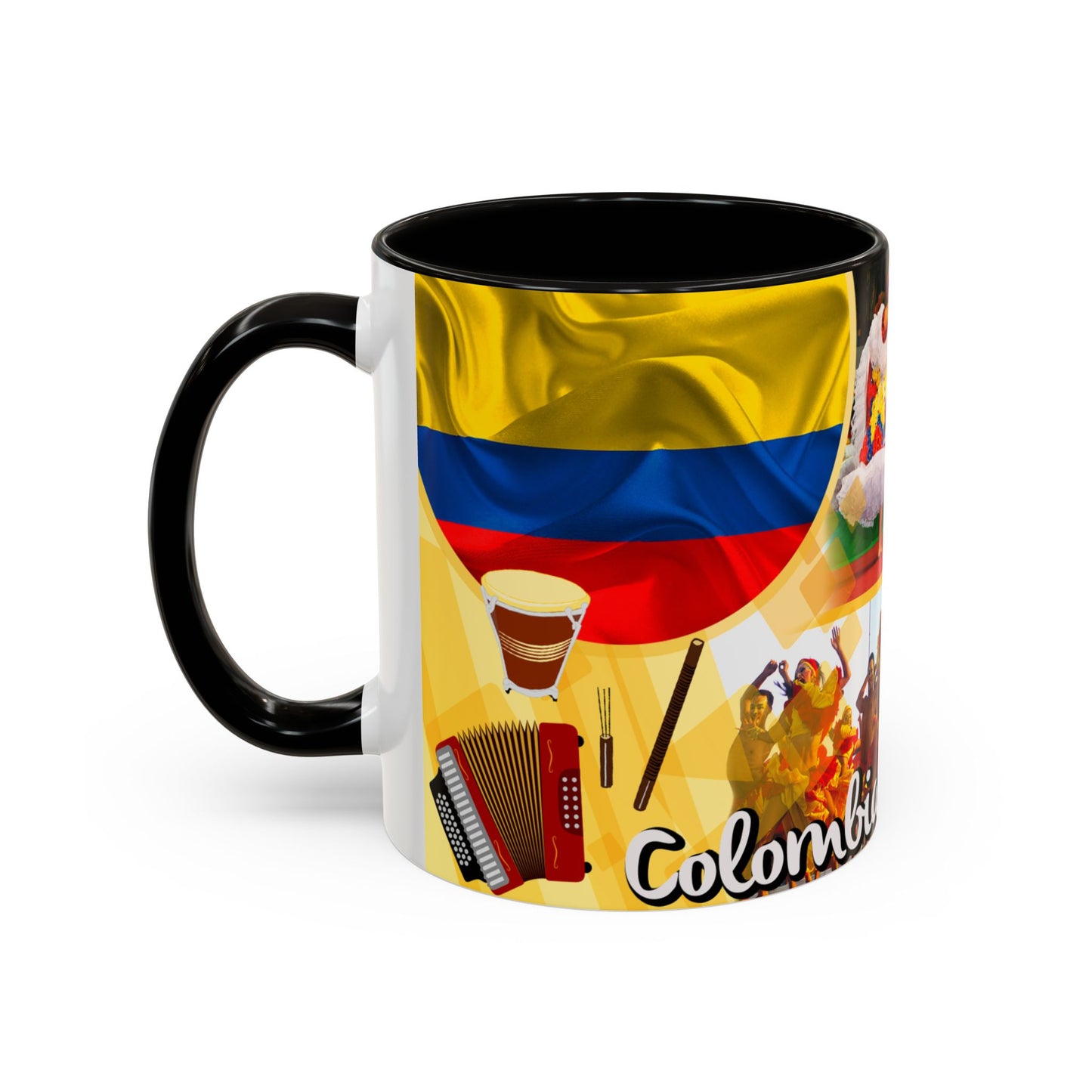 Colorful Colombian Art Mugs, Coffee Cup, Unique Gift, Vibrant Design, Home Decor, Cultural Celebrations