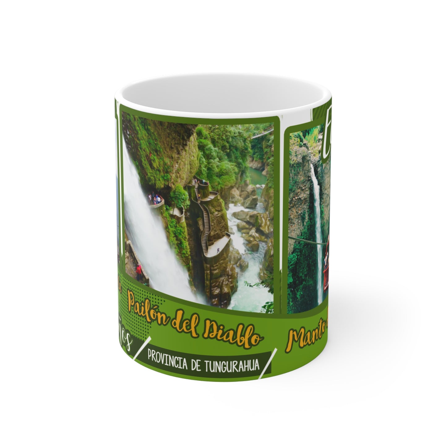 Travel Memories Mug, Scenic Coffee Cup, Nature Lover Gift, Adventure-themed Drinkware, Unique Souvenir for Travelers, Taza Ecuador