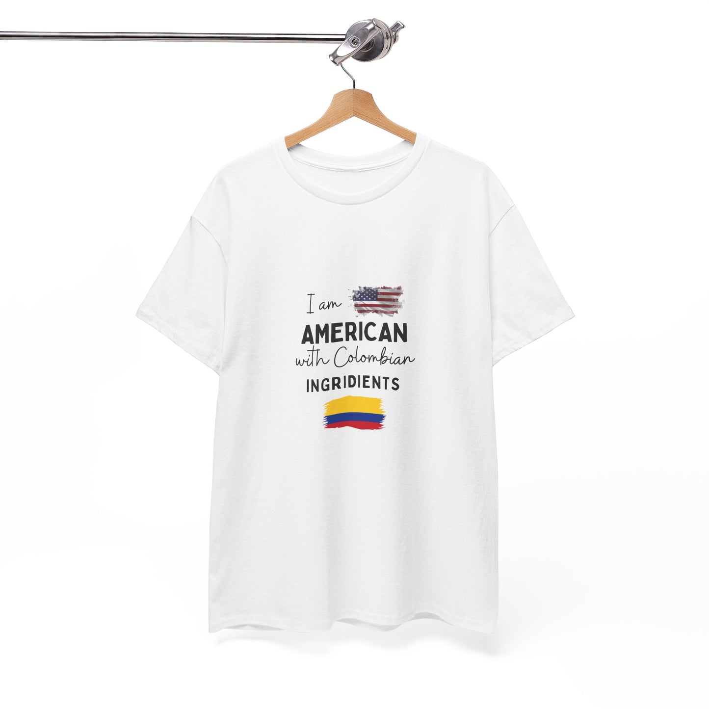 Patriotic Heritage Tee, Cultural Identity Shirt, American Colombian Pride T-Shirt, Unique Gift for Holidays, Everyday Wear