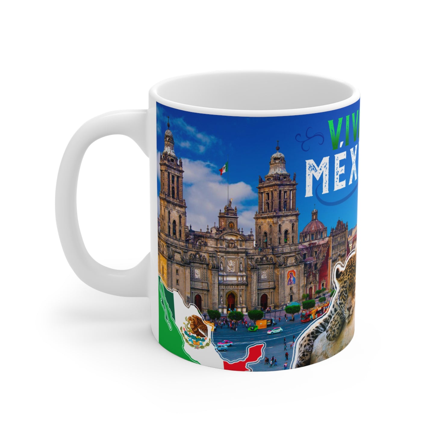 Viva Mexico Mug, 11oz Coffee Cup, Mexican Souvenir, Gift for Travelers, Culture Lover's Drinkware, Taza Mexico