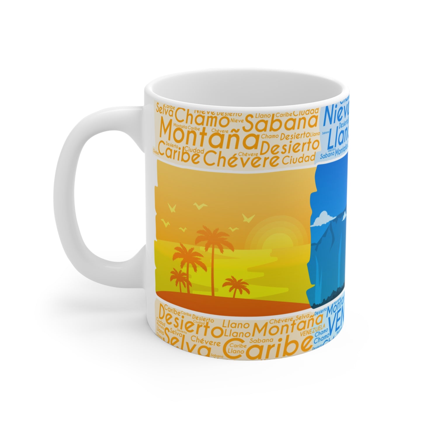 Venezuela-Inspired Travel Mug, Colorful Souvenir Cup, Adventure Drinkware, Unique Gift, Wanderlust Coffee Mug, Taza Venezuela