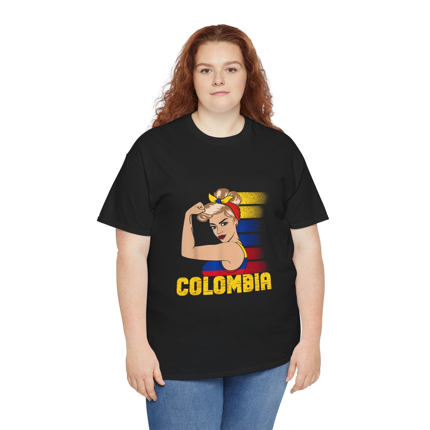 Colombian Girl Design Tee, Camiseta Colombian Girl, T-shirt Colombian, Moda Colombiana
