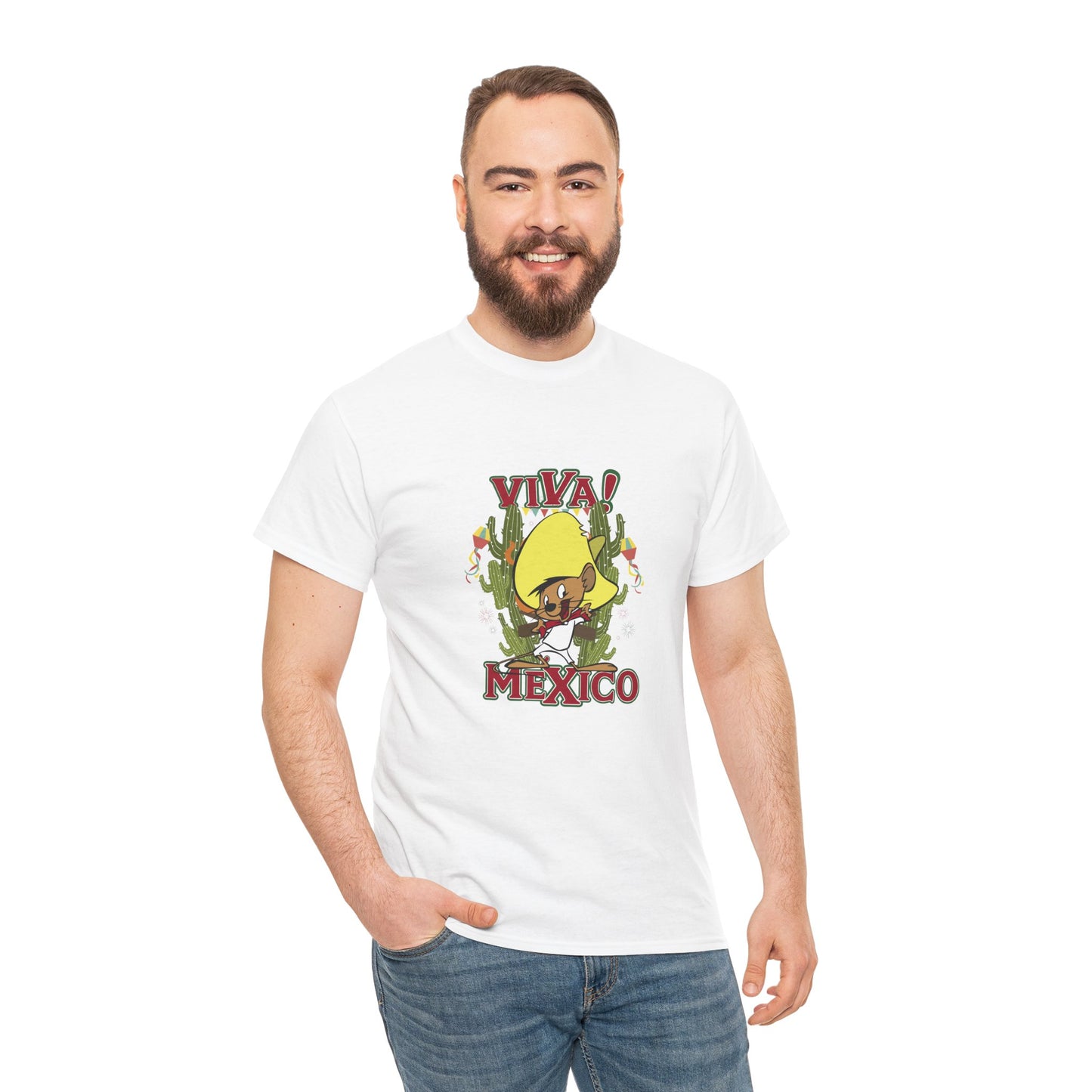 Viva Mexico Tee, Unisex Cotton Shirt, Festival Wear, Gift for Travel Lovers, Summer Party Top, Cactus Graphic Tee