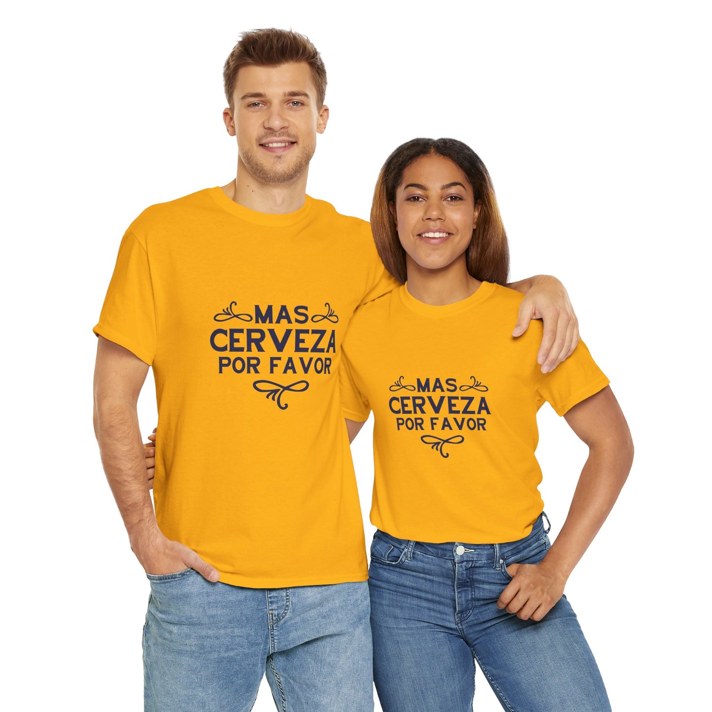 Funny Beer Lover Unisex Tee, Gift for Dad, Birthday Party Shirt, Casual Drinking Top, Humor T-Shirt, Mas Cerveza