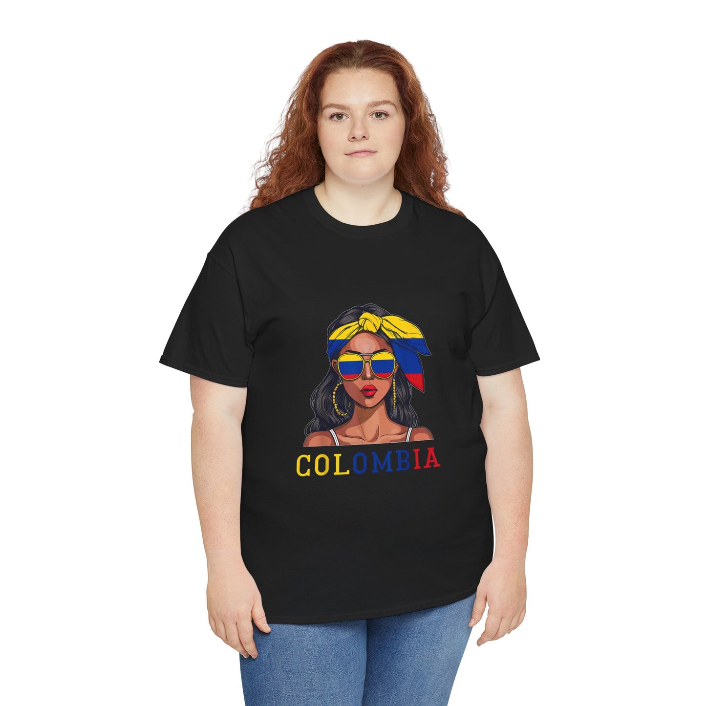 Colombian Girl Design Tee, Camiseta Colombian Girl, T-shirt Colombian, Moda Colombiana