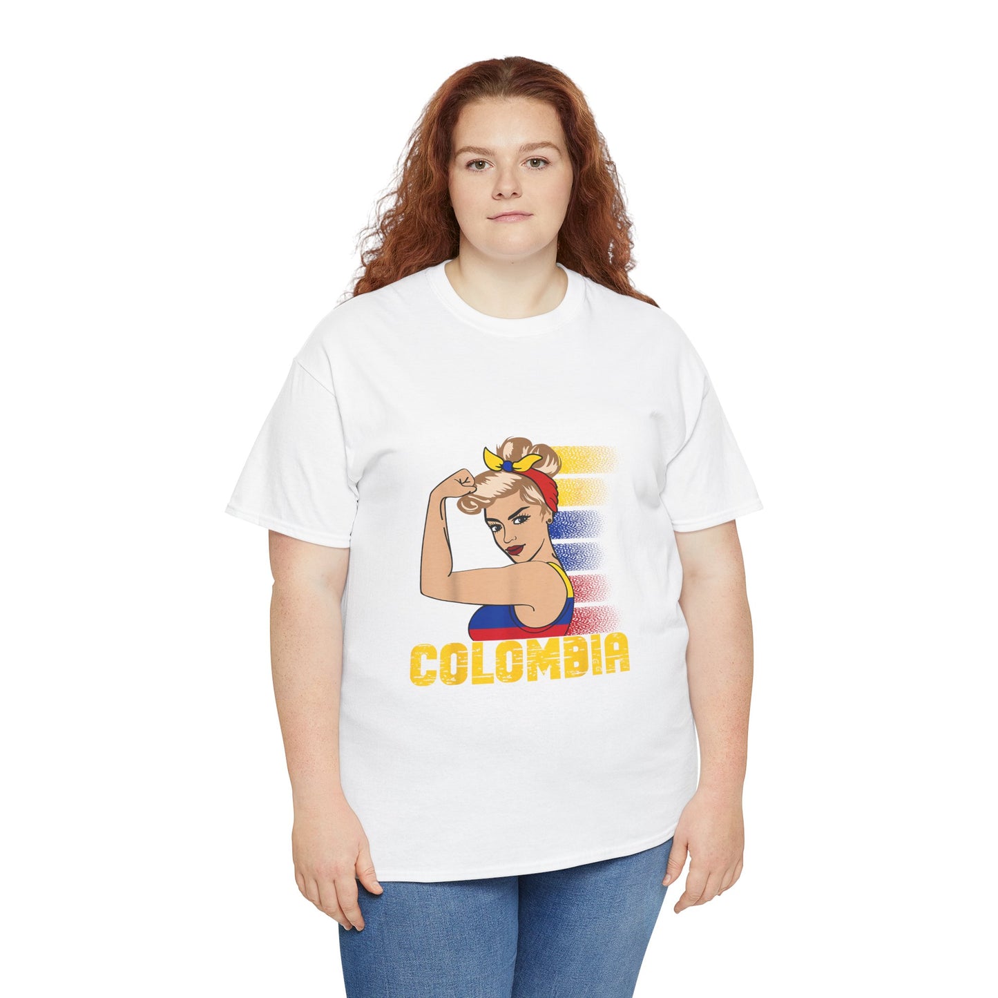 Colombian Girl Design Tee, Camiseta Colombian Girl, T-shirt Colombian, Moda Colombiana