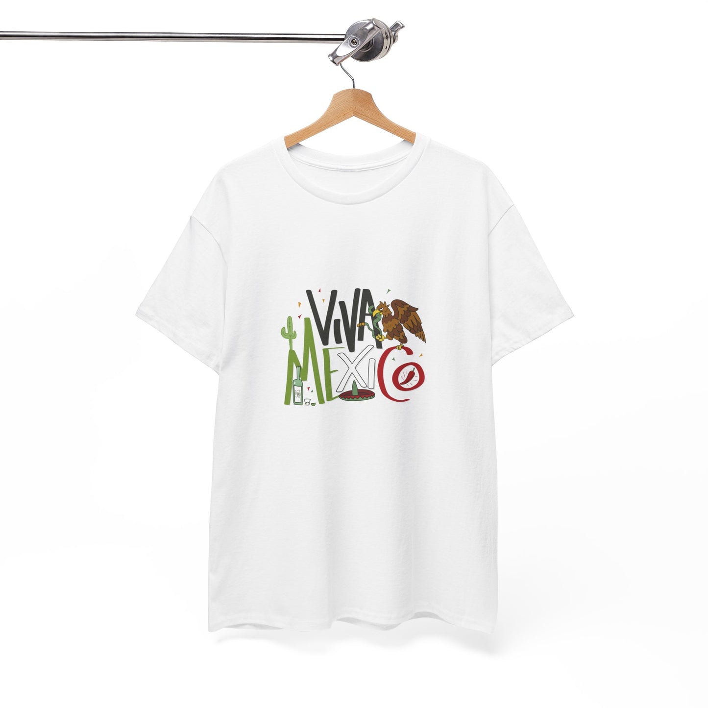 Viva Mexico Tee | Unisex Heavy Cotton T-Shirt, Travel Souvenir, Festival Wear, Cultural Celebration, Gifts for Her/Him
