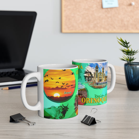 Colombia Travel Mug - 11oz Coffee Cup, Souvenir Gift for Travelers, Colorful Vintage Design, Perfect for Home or Office, Unique [...]