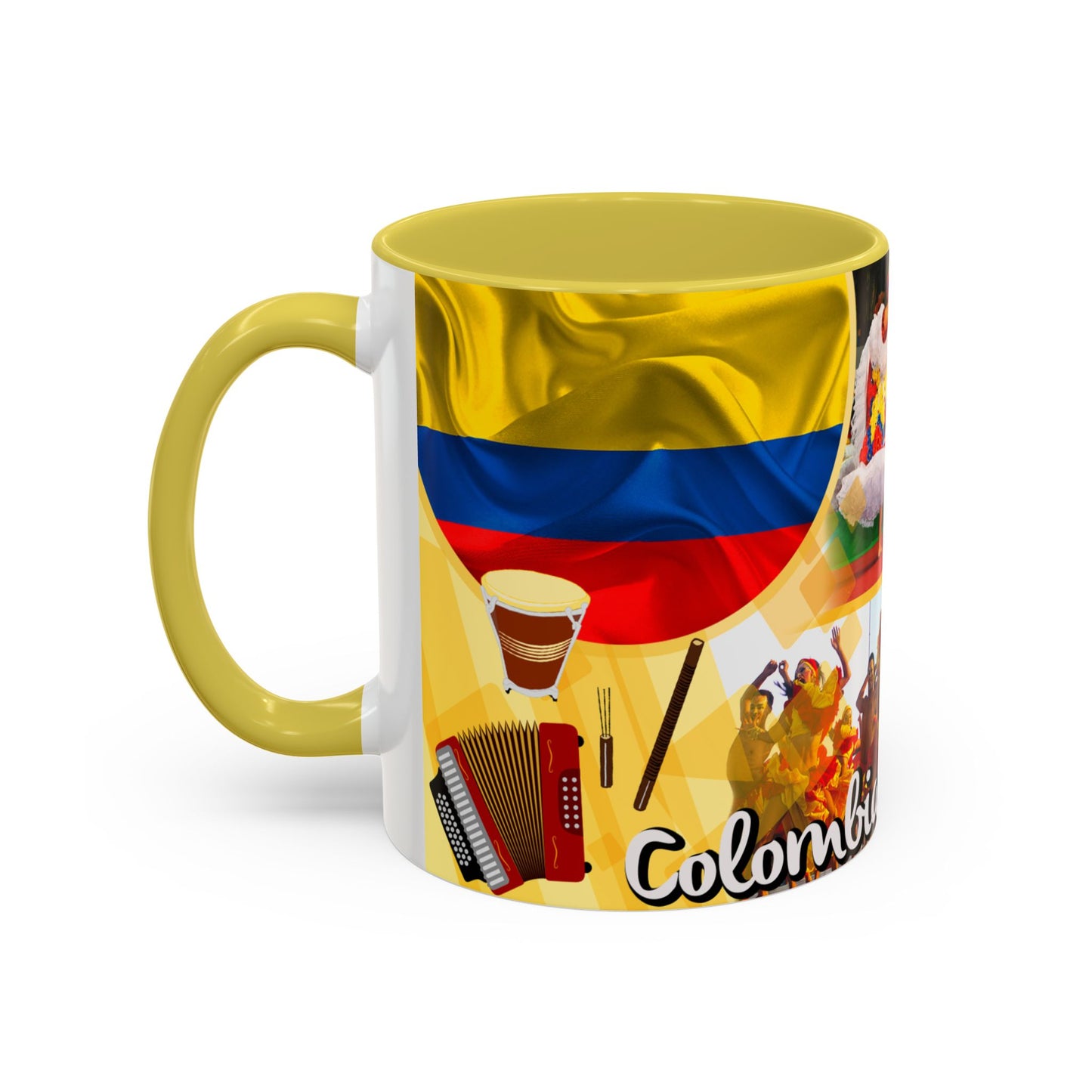 Colorful Colombian Art Mugs, Coffee Cup, Unique Gift, Vibrant Design, Home Decor, Cultural Celebrations