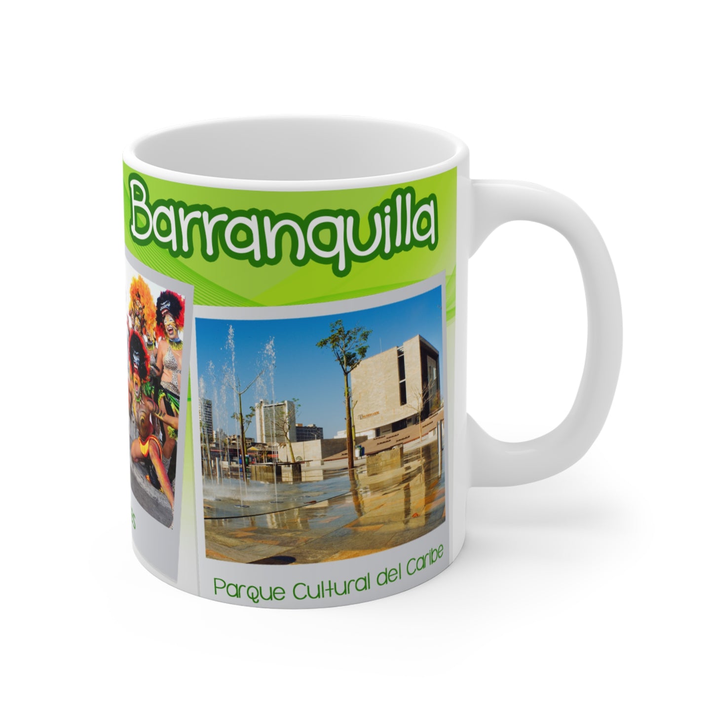 Vibrant Colombia Mug, Travel Souvenir, Coffee Lovers Gift, Colombian Culture, Unique Home Decor, Fun Carnival Art, Barranquilla Mug