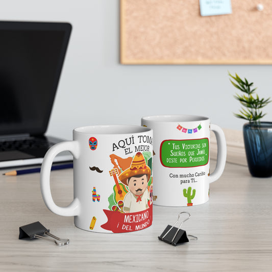 Mexican Heritage Mug, Celebrate Culture, Perfect Gift for Cinco de Mayo, Coffee Lover's Delight, Fun Kitchen Decor, Taza México