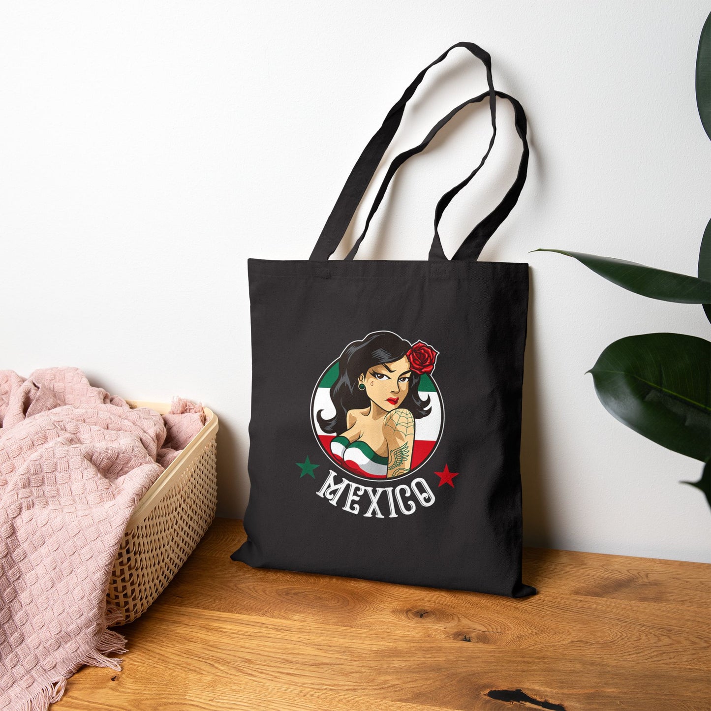 Mexico Tote Bag, Vibrant Mexican Art, Eco-Friendly Shopping Bag, Fashionable Gift, Travel Tote, Latina Culture