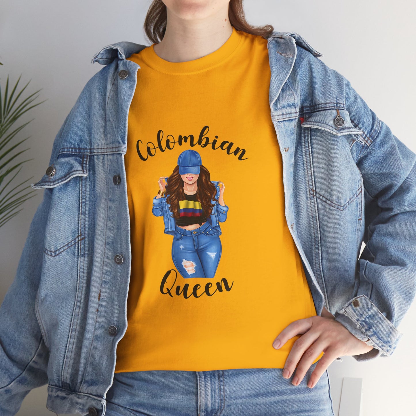 Colombian Girl Design Tee, Camiseta Colombian Girl, T-shirt Colombian, Moda Colombiana