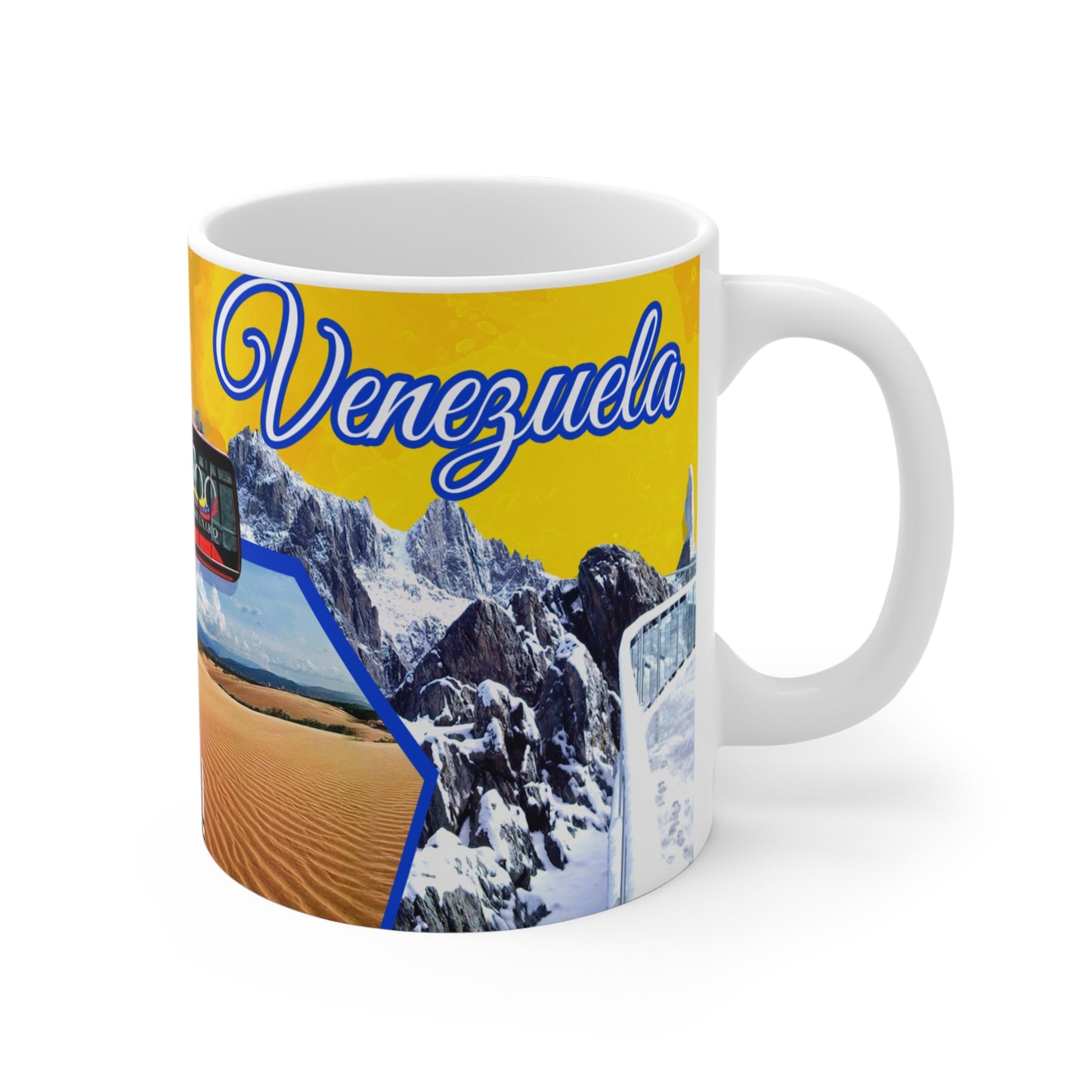 Vibrant Travel Mug, Souvenir Coffee Cup, Scenic Gift for Explorers, Unique Vacation Keepsake, Fun Memory Mug, Taza Venezuela, Que Chevere