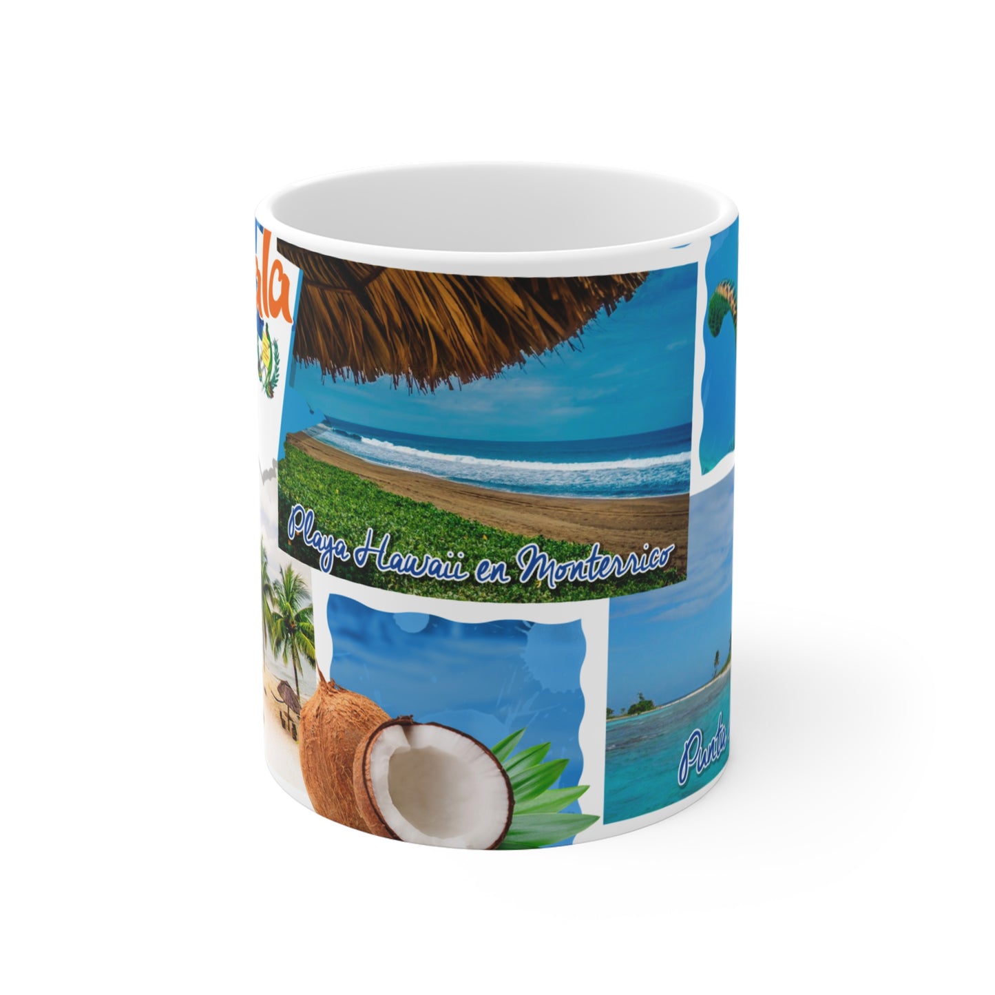 Tropical Paradise Mug, Beach Lover Gift, Vacation Souvenir, Travel Coffee Cup, Summer Decor, Relaxing Day Mug, Taza Guatemala