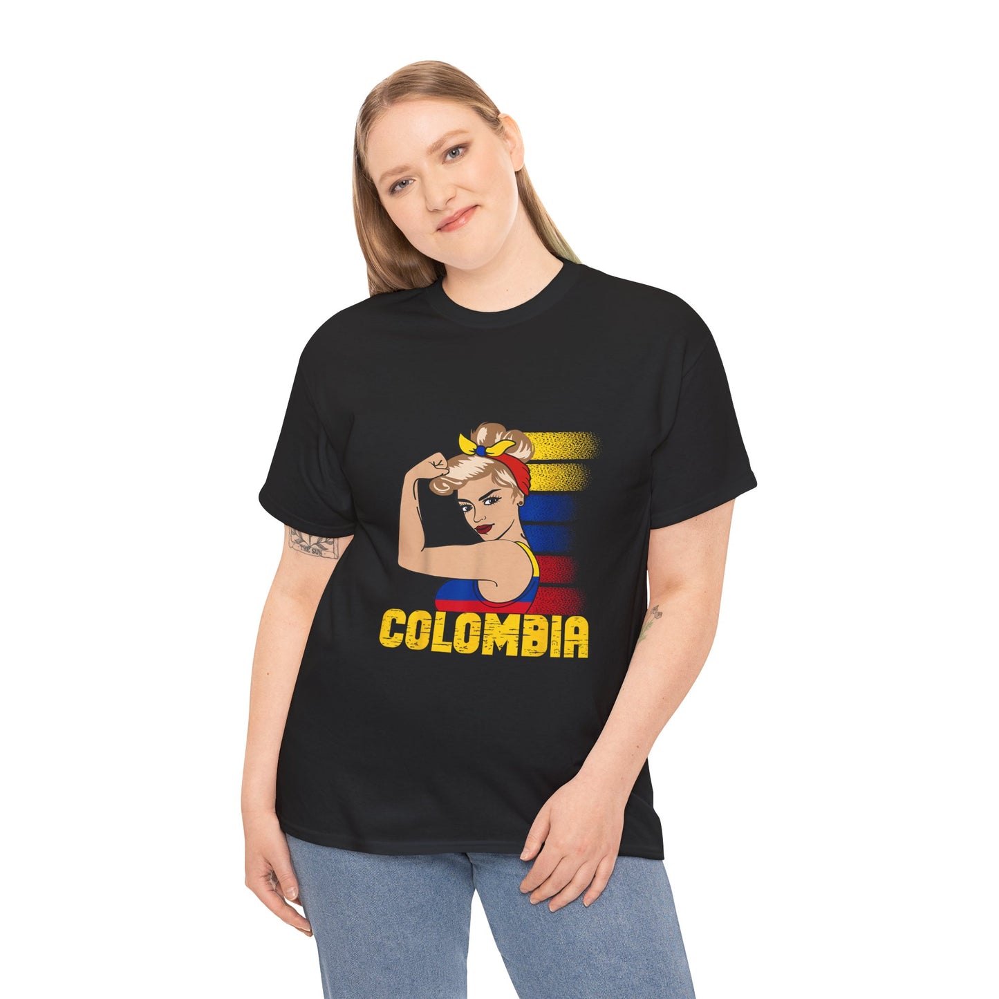 Colombian Girl Design Tee, Camiseta Colombian Girl, T-shirt Colombian, Moda Colombiana