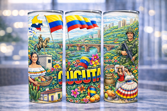 Vaso Colombia 20 oz | Tumbler Personalizado | Tradición y Cultura Colombiana | 20 oz Stainless Steel Tumbler  | Cúcuta Colombia