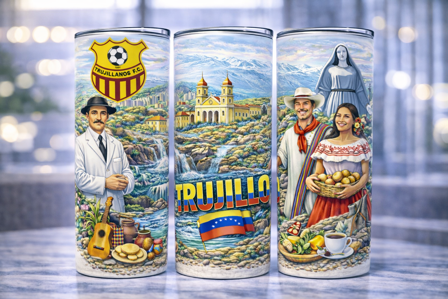 Venezuela 20 oz Tumbler | Vaso Térmico de Acero Inoxidable | Venezuelan Pride | Trujillo Venezuela