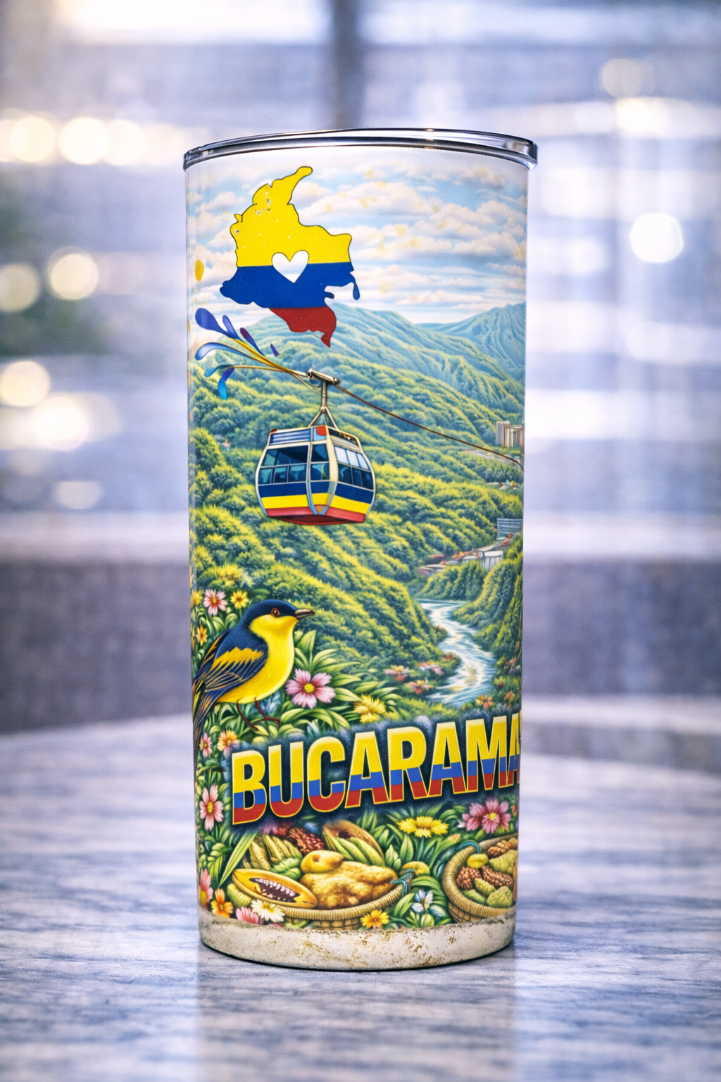 Vaso Colombia 20 oz | Tumbler Personalizado | Tradición y Cultura Colombiana | 20 oz Stainless Steel Tumbler  | Bucaramanga Colombia