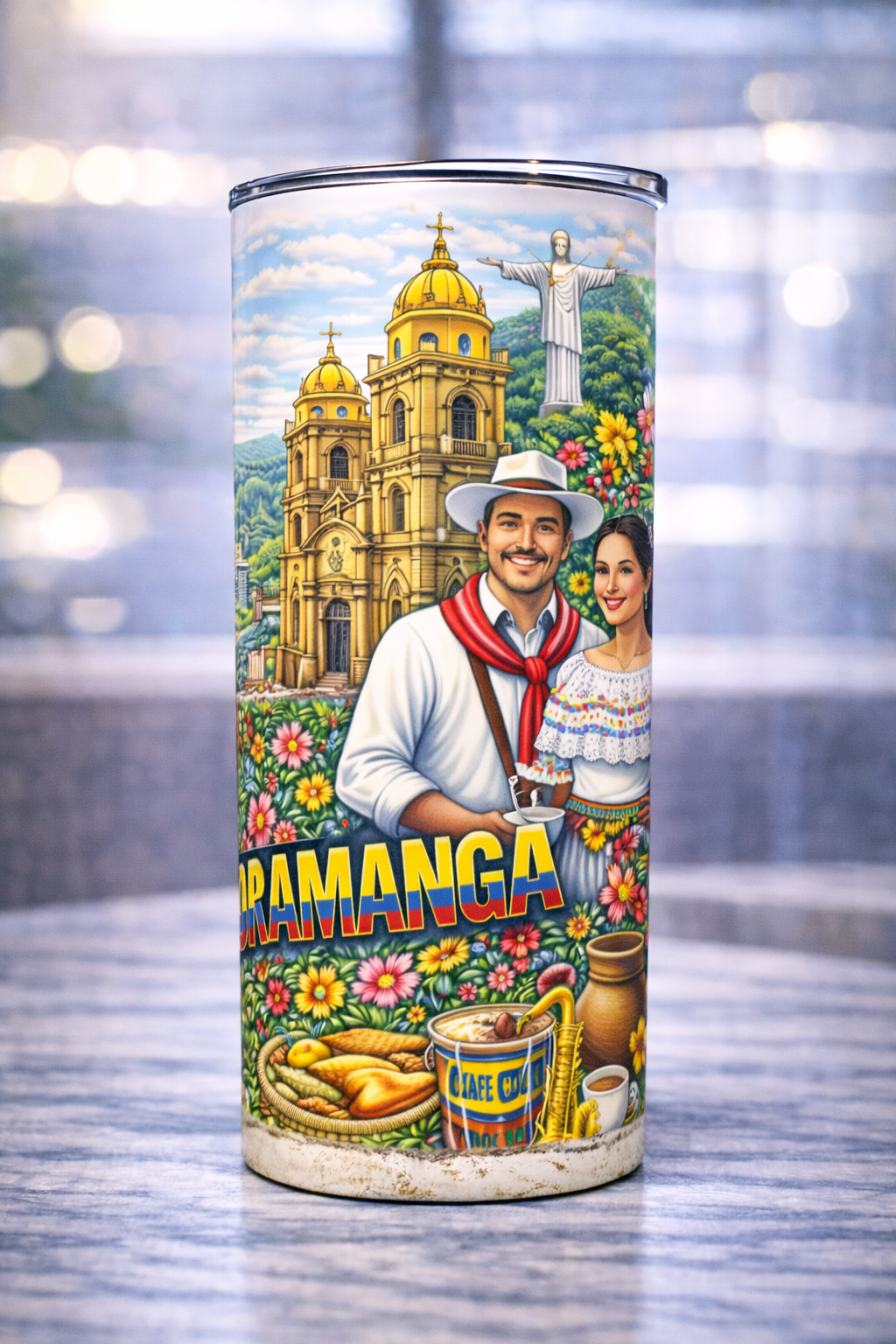 Vaso Colombia 20 oz | Tumbler Personalizado | Tradición y Cultura Colombiana | 20 oz Stainless Steel Tumbler  | Bucaramanga Colombia
