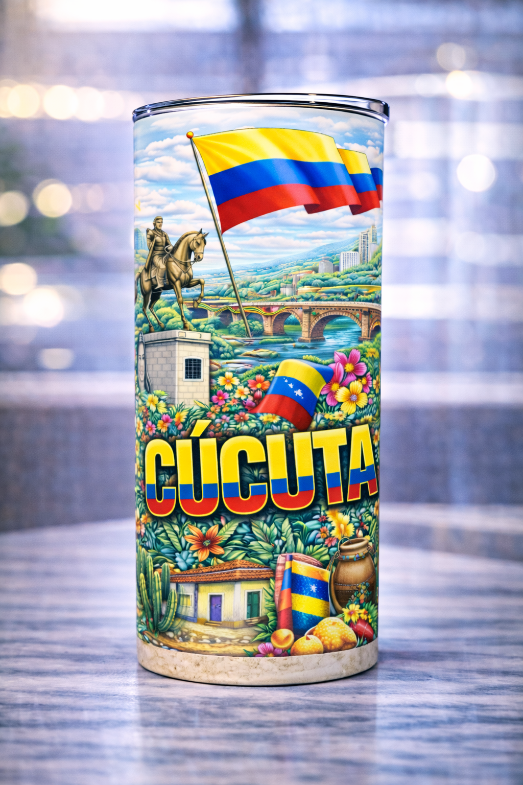 Vaso Colombia 20 oz | Tumbler Personalizado | Tradición y Cultura Colombiana | 20 oz Stainless Steel Tumbler  | Cúcuta Colombia